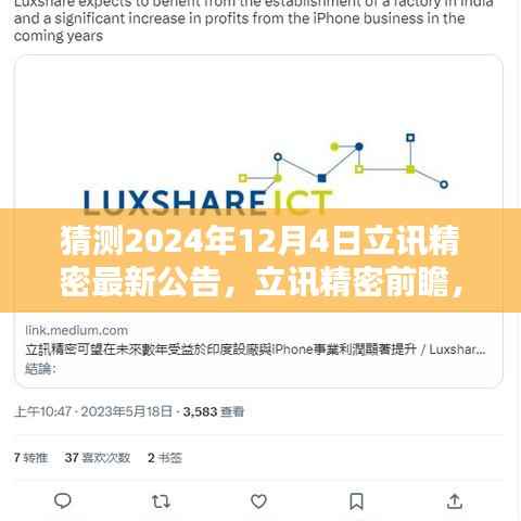 立讯精密未来展望,2024年最新公告猜想及其深远影响