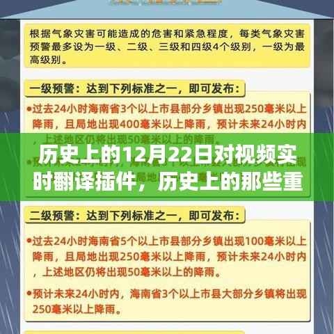 透过时光看历史,视频实时翻译插件的12月22日重要瞬间之旅